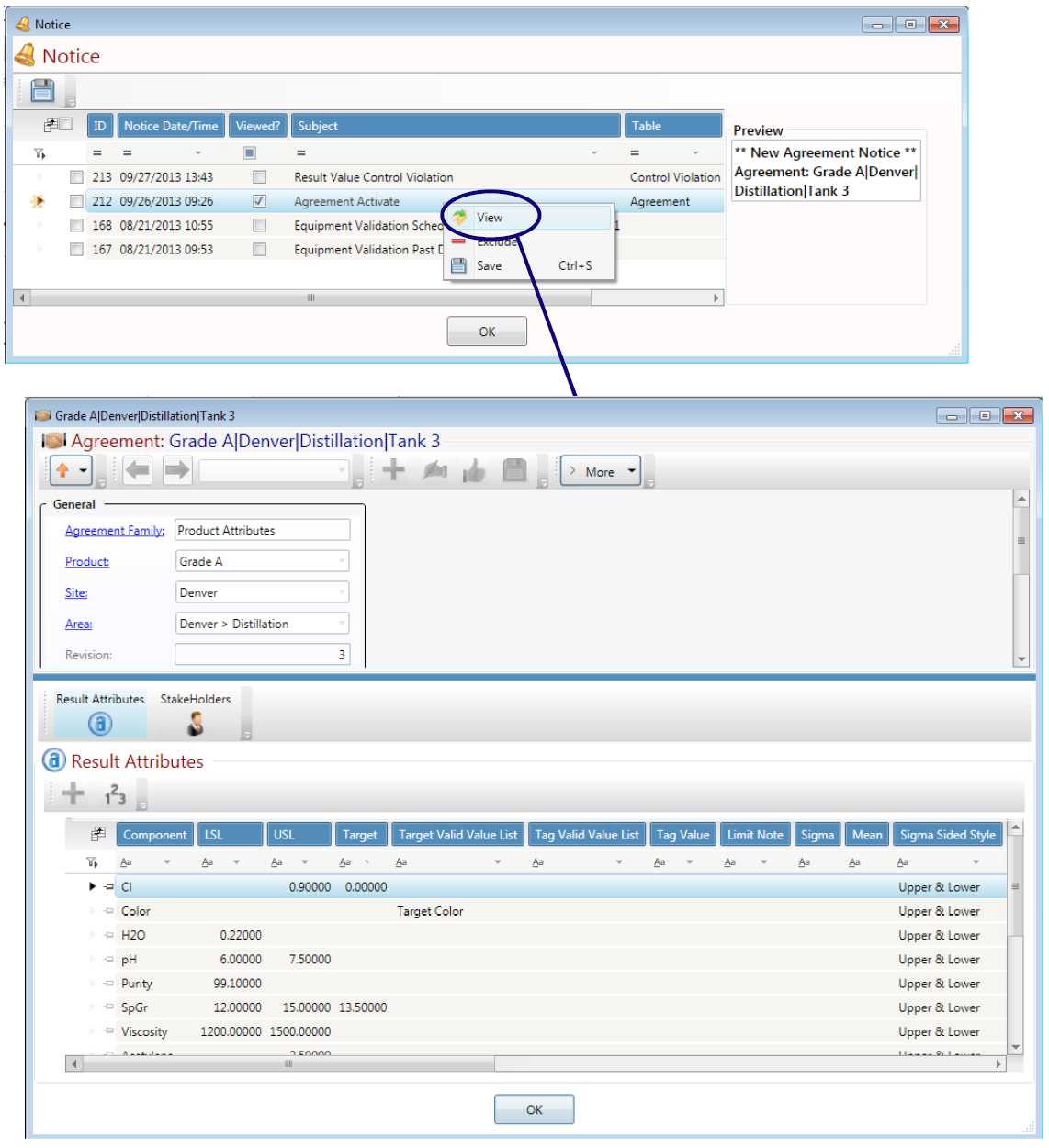 LabSoft LIMS Notices Feature